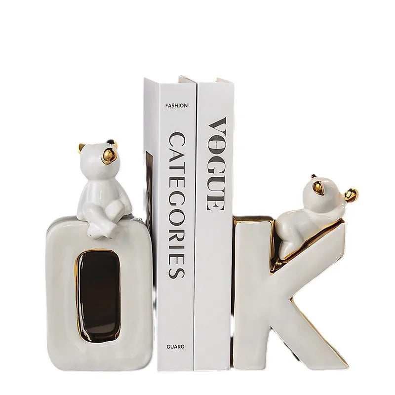 Modern Bookend Desktop Ornament for Home & Living Room Decor