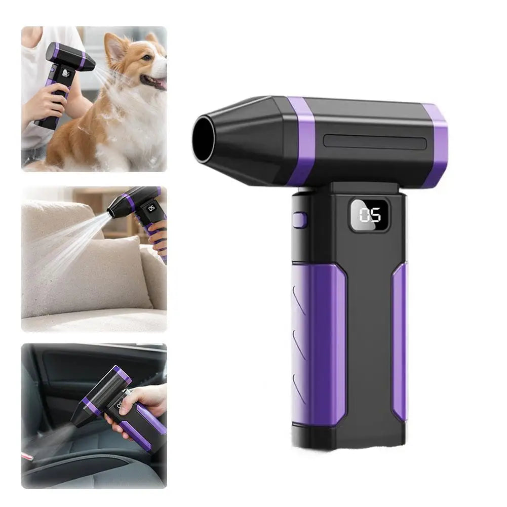 Portable Handheld Dust Fan with 150,000RPM Turbine & Long Battery Life