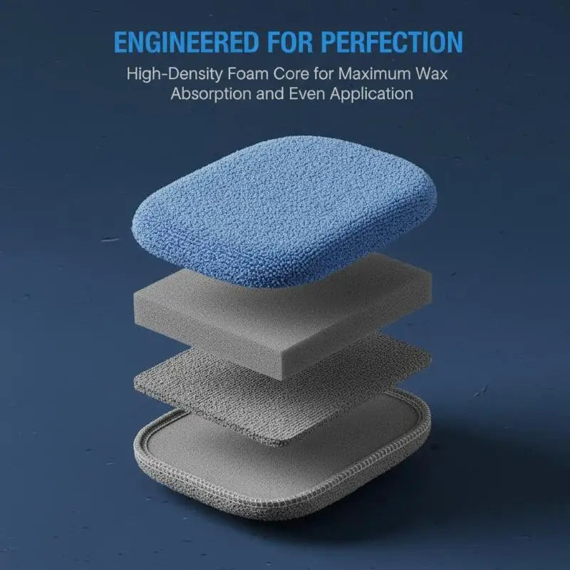 Car Wax Applicator Mitts Microfiber Foam Polishing Sponge for Auto Detailing