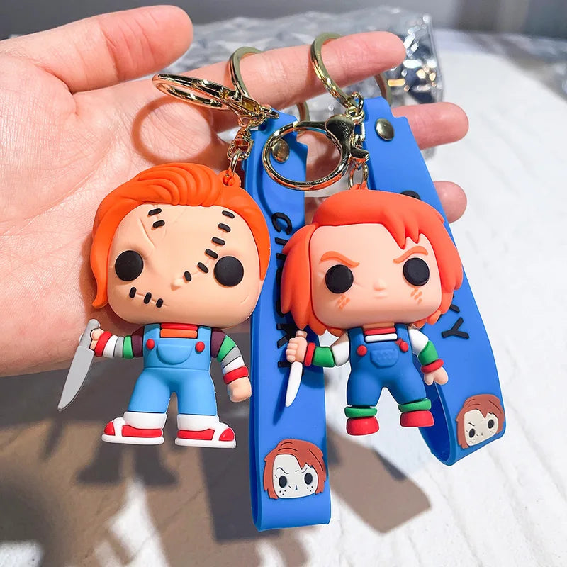 Horror Movie Killer Characters Keychain - Halloween Party Gift Accessory