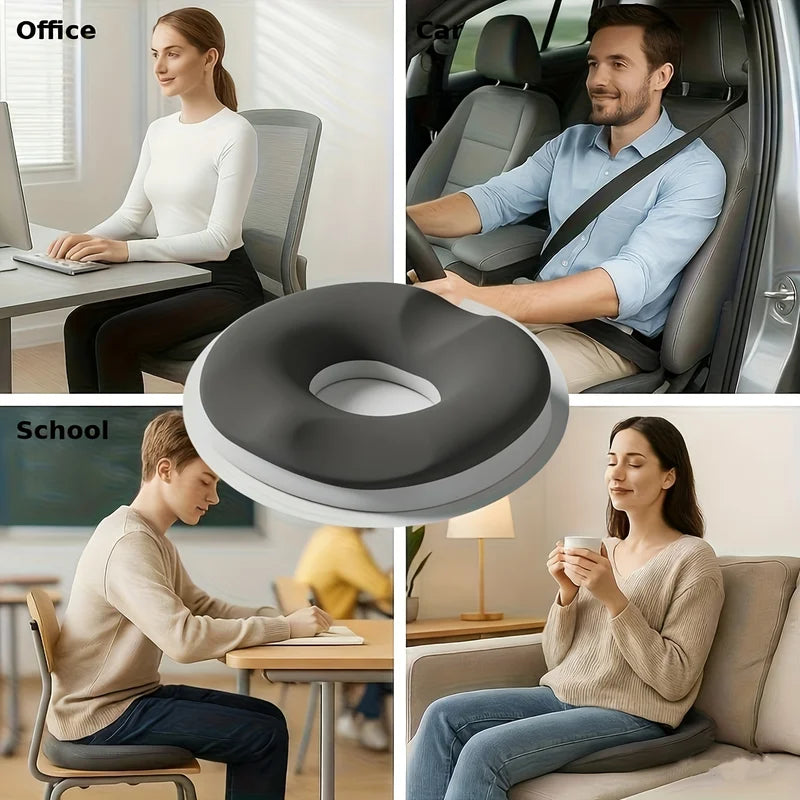 Donut Seat Cushion for Hemorrhoid Relief Memory Foam Tailbone Support Pillow