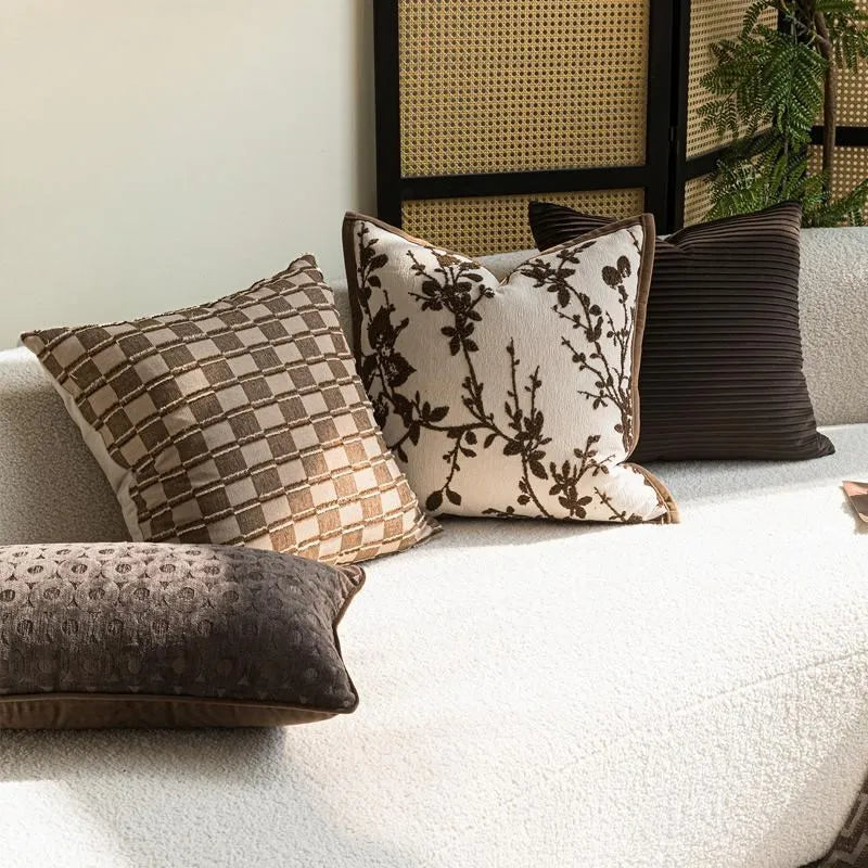 Luxury Cushion Cover 30x50 45x45cm Full Branch Pillow Case for Home & Hotel