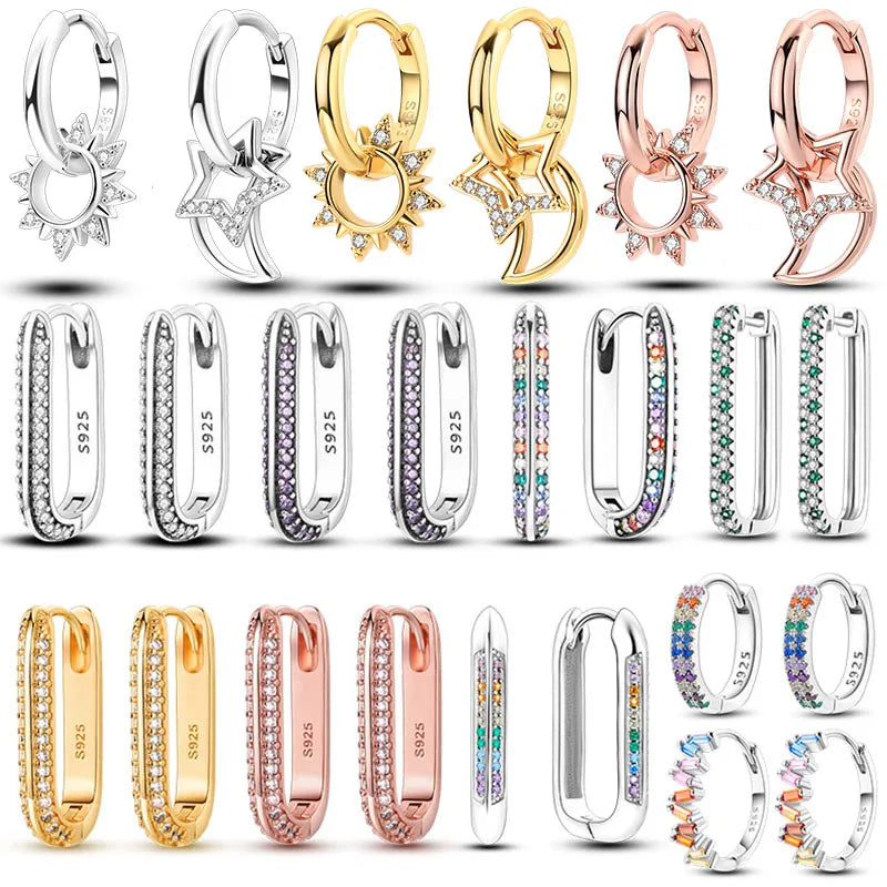 Colorful Gold Rose Gold Big Hoop Earrings for Women Wedding Gift