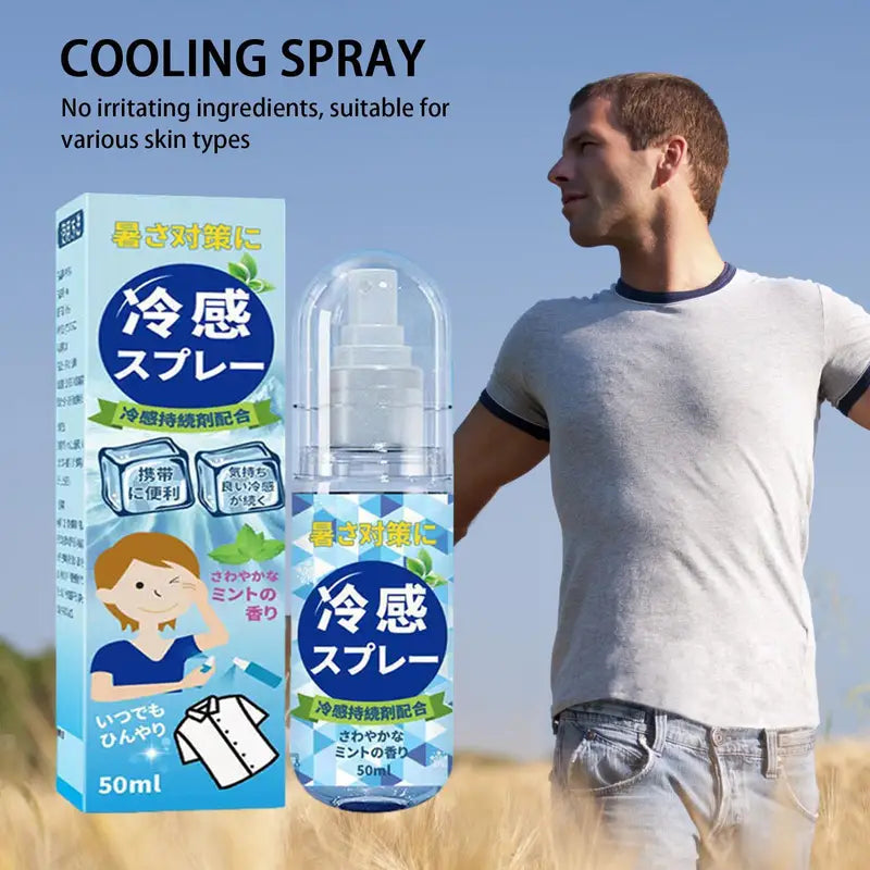 Portable Cooling Spray for Face & Body - Long-Lasting Hydrating Summer Mist