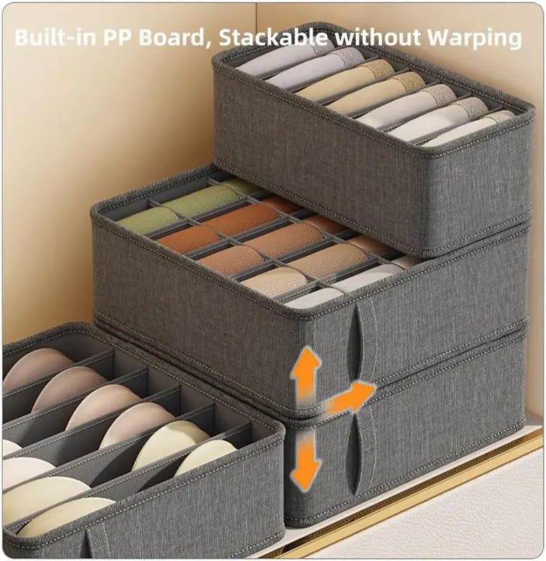 Foldable Underwear and Closet Organizer Storage Box - Multi-Color