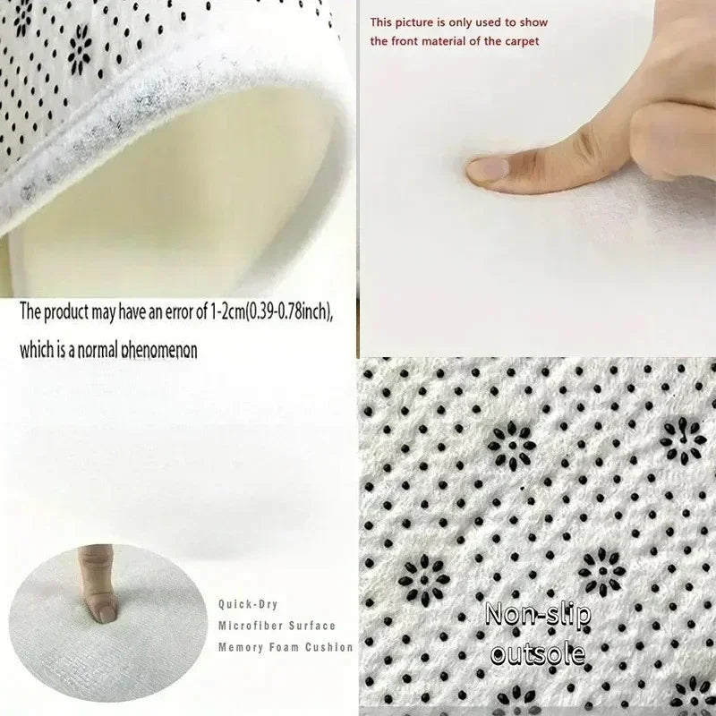 Round Vintage Area Rug for Living Room Bedroom Circular Mat Non Slip Washable