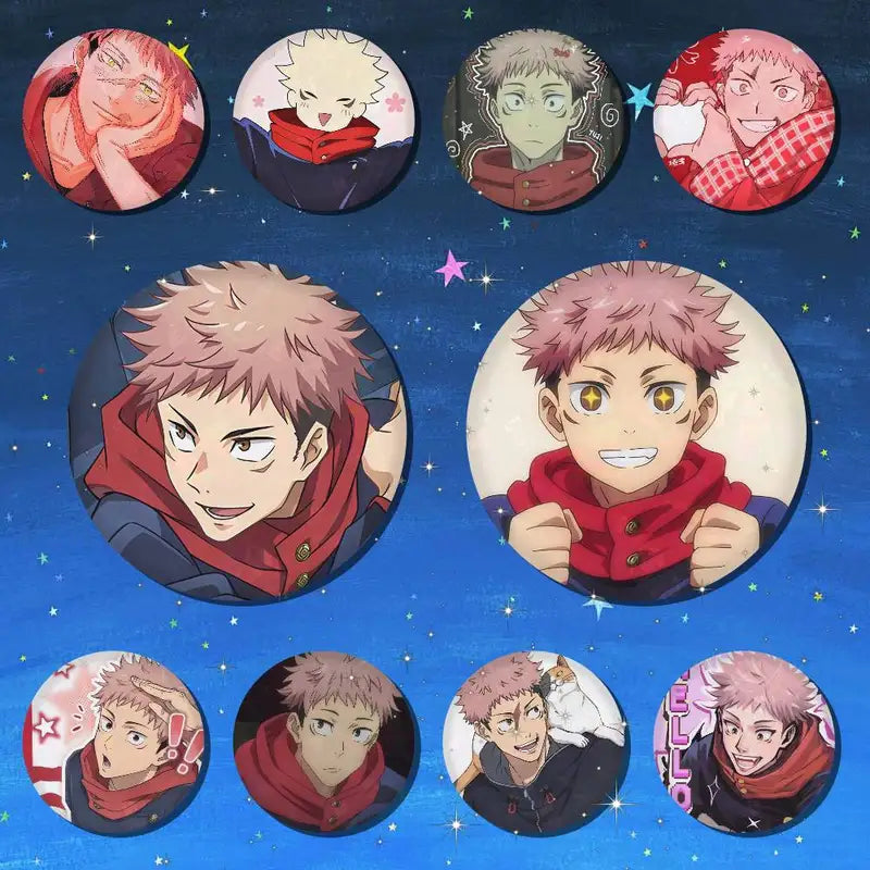 Anime Badge Pins for Backpack & Clothing Decor - Cartoon Brooches Set