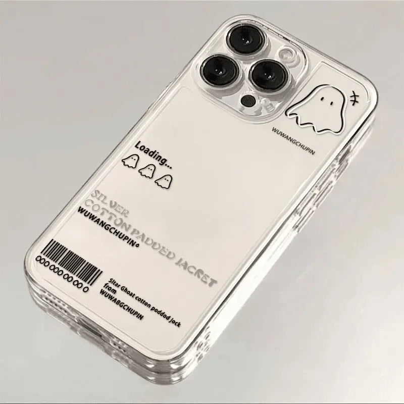 Halloween Ghost Phone Case for iPhone - Clear Cartoon Cute Cover