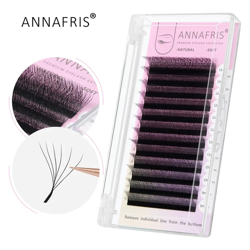 6D W Premade Volume Lash Extensions Natural Soft False Eyelash Fans