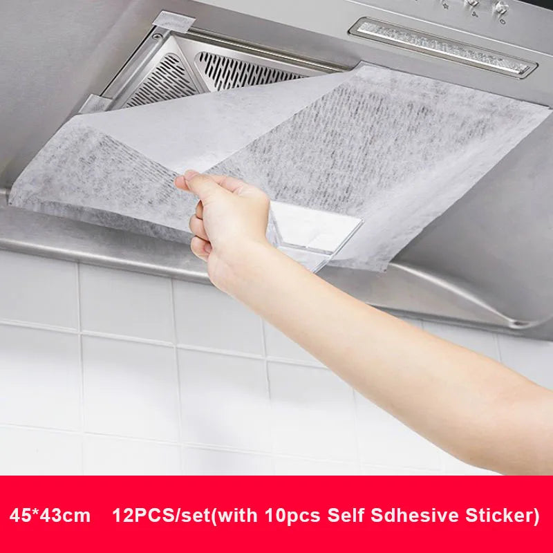 Disposable Range Hood Filter Paper 5/10M Non-Woven Grease Filter for Kitchen Ventilation