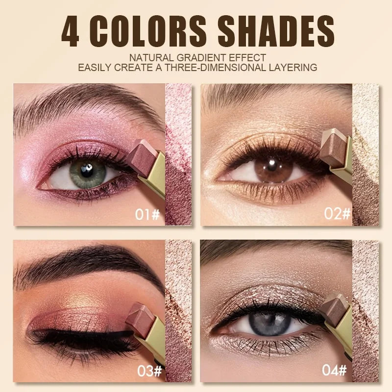 Double Color Eye Shadow Stick - Natural Tones, Long-Lasting, Creates Natural Makeup Effect
