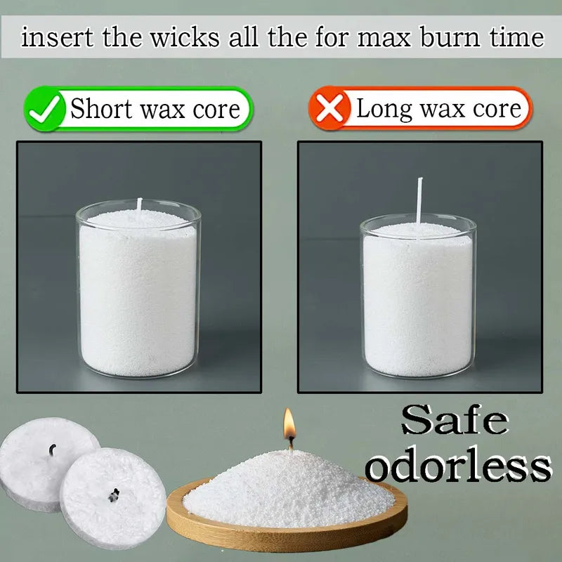 1LB Candle Making Kit with White Sand Wax and Snowflake Decorations
