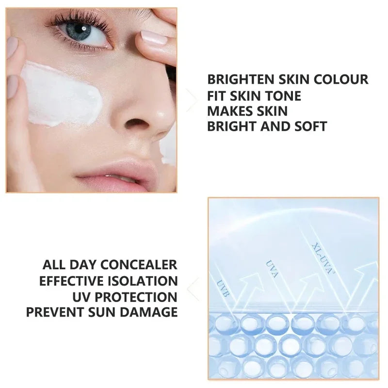 Semi-Permanent BB Cream Foundation Concealer Set for Flawless Skin - Multiple Colors