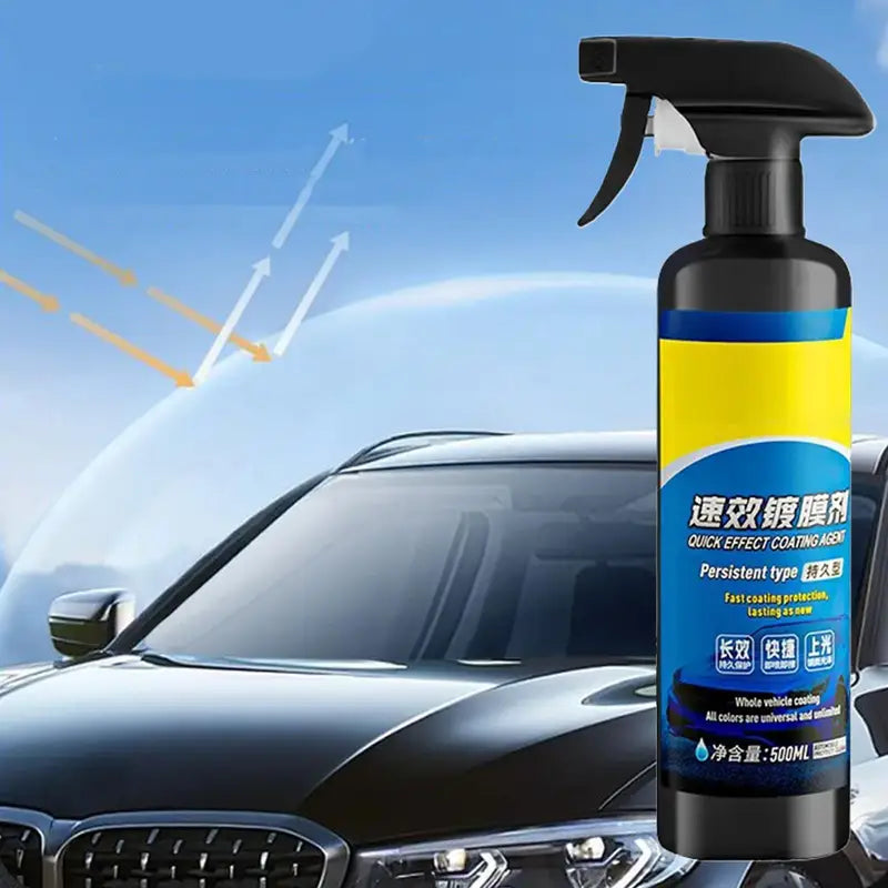 Car Scratch Wax Coating Spray 500ml Waterless Wash & Polisher - Quick Protection