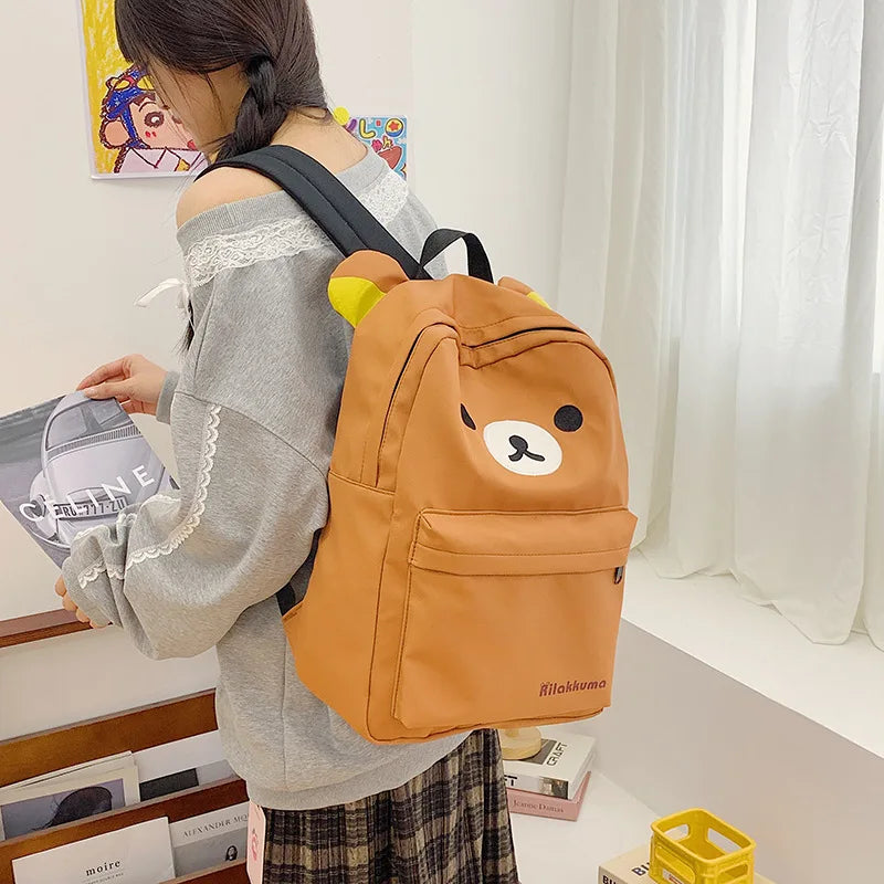 Cute Bear Rilakkuma Large Capacity Anime Cartoon Backpack for Students