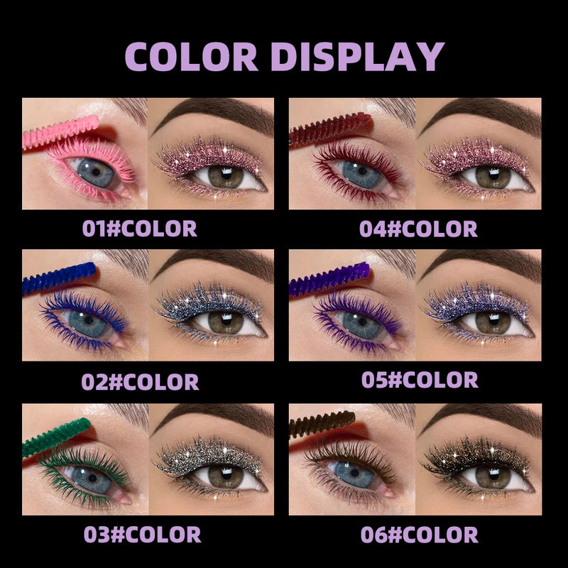 Colorful Double Head Glitter & Colored Mascara - Long-Lasting Voluminous Lash Enhancer