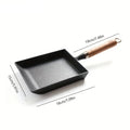 Non-Stick Egg & Pancake Frying Pan - Square Cast Iron Skillet for Kitchen