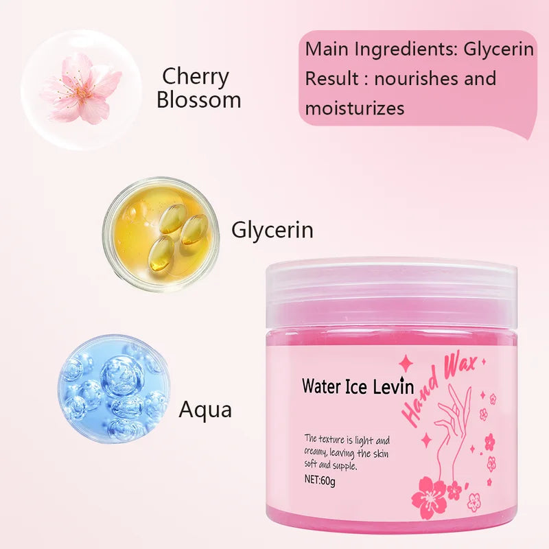 Cherry Scented Hand and Foot Wax - Moisturizing Paraffin with Glycerin & Honey