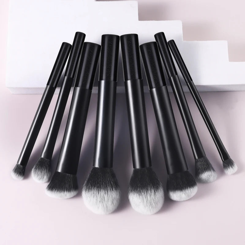 8PCS Makeup Brush Set - Portable Multifuntional Cosmetic Brushes for Daily Use