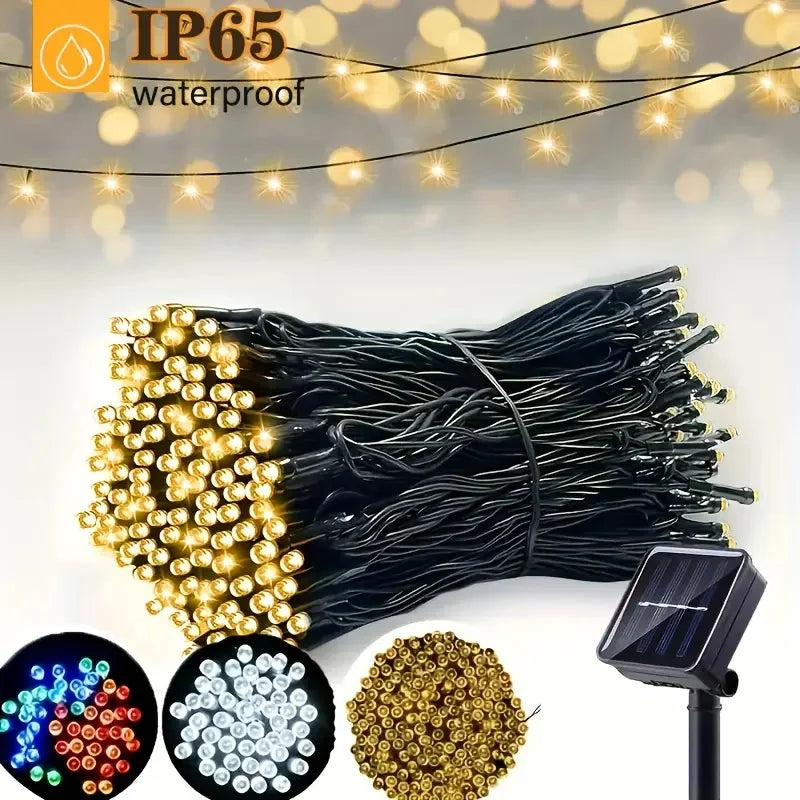 Outdoor Solar String Lights for Garden and Holiday Decoration - Waterproof LED Fairy Lights