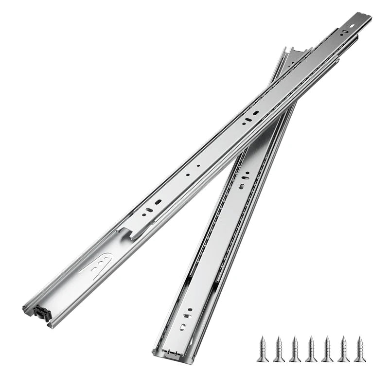 Heavy Duty Drawer Slides 10 Pairs Full Extension Ball Bearing Cabinet Rails 100LB Load