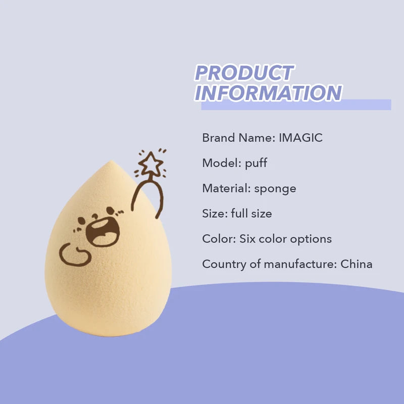 10-Pack Makeup Sponge Set Soft Colorful Cosmetic Puff for Foundation & Powder