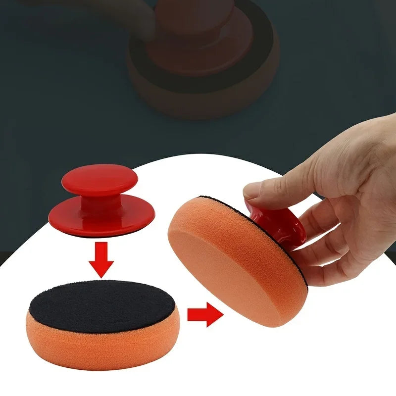Car Waxing Sponge Hand Waxing Tool Small Crystal Plating Sponge Multiple Colors