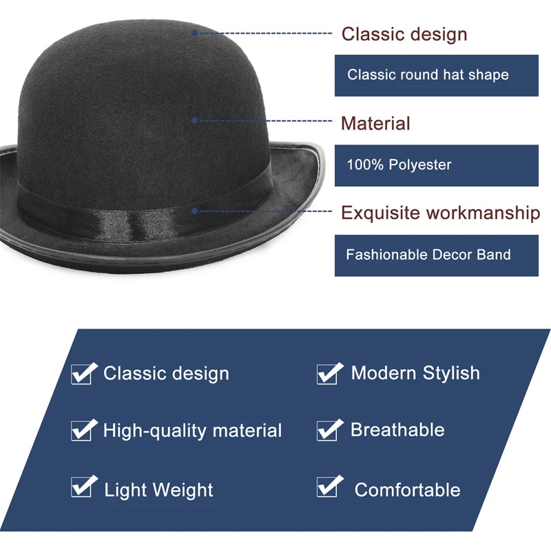 Unisex Magician Top Hat for Parties and Costumes - Black or Red