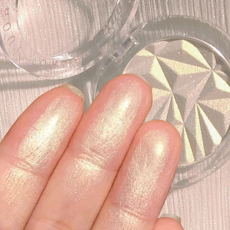 Highlighter Palette Waterproof Monochrome Face Makeup with Pearlescent Finish