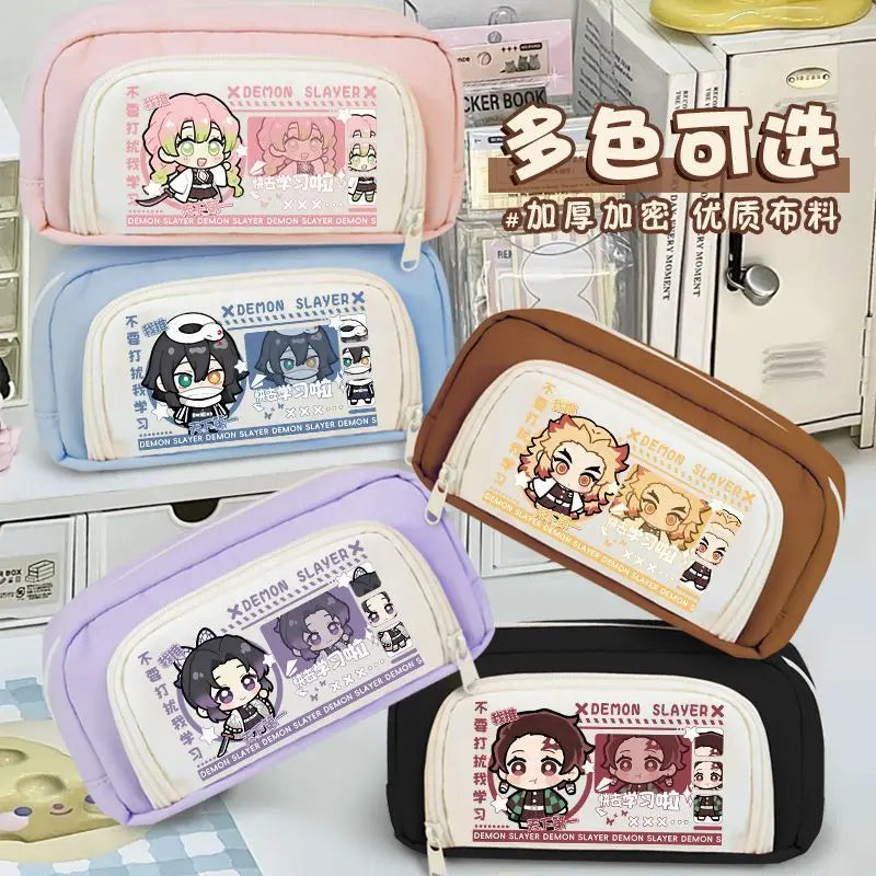Anime Demon Slayer Pencil Bag - Kamado Tanjiro Multi-Functional Stationery Organizer