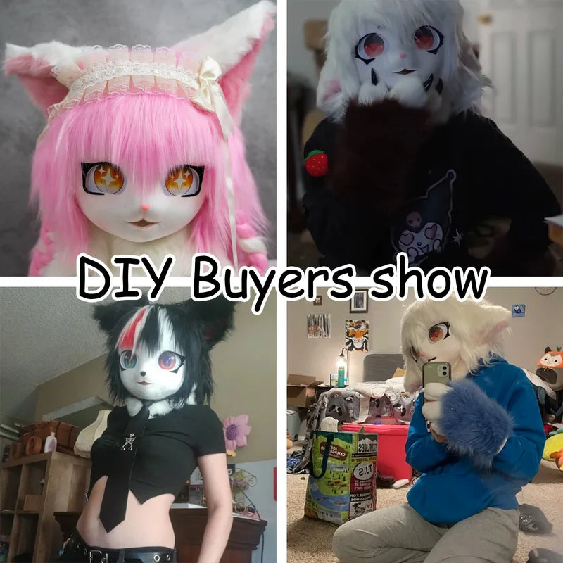 Animal Skull Mask Cosplay Fursuit Prop for Party & Carnival