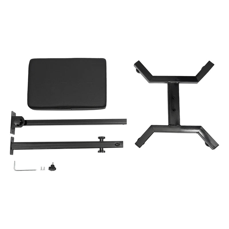 Adjustable Armrest Tattoo Stand with 340° Rotatable Sponge Panel, Stable & Height Adjustable 70-99cm, Black