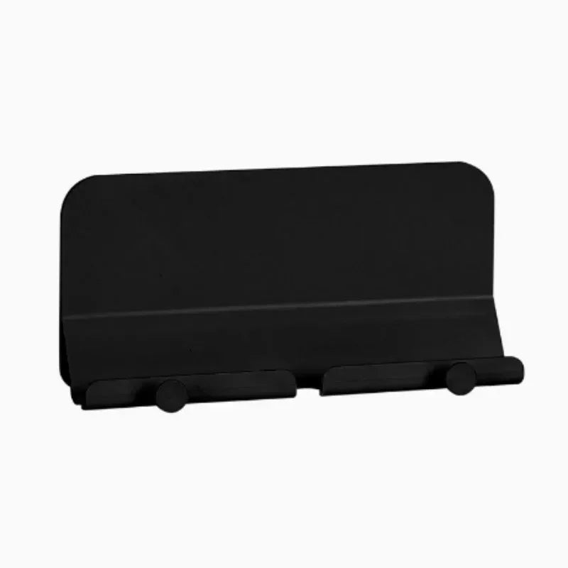Portable Wall-Mounted Phone Holder & Double Hook with Charger Hole for All Smartphones