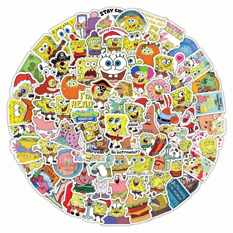 Children's Waterproof Stickers Set - SpongeBob SquarePants Decorative Kids Gifts