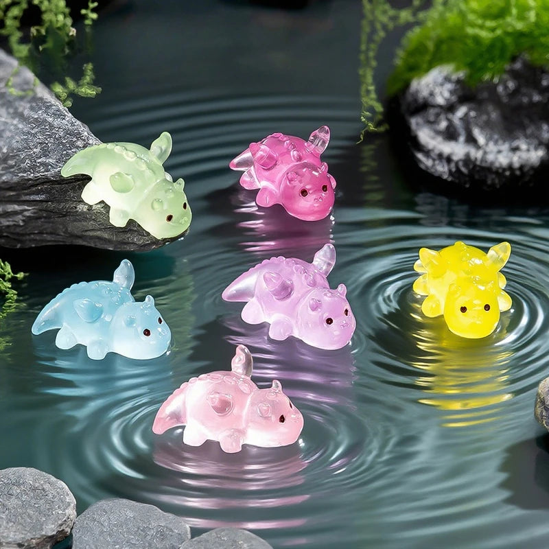 Glow-in-The-Dark Dinosaur Car Ornaments Set - Small Garden & Home Decor