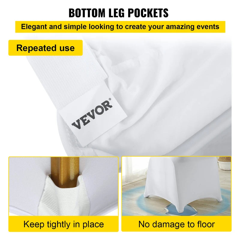 Stretch Spandex Wedding Chair Covers 50 or 100 Pcs for Banquets & Events