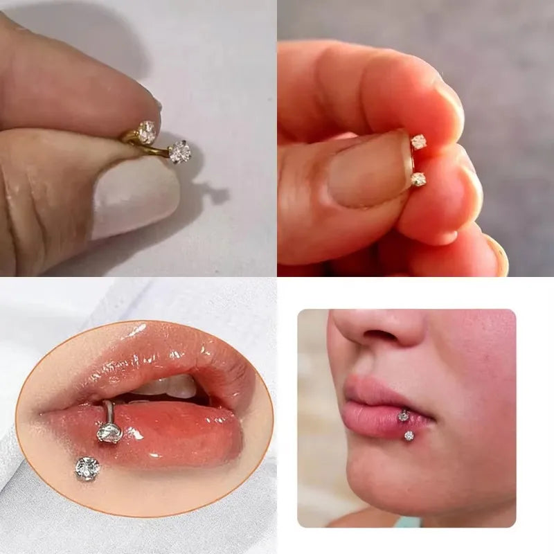 Titanium Piercing Set ASTM F136 G23 Lip Nose Eyebrow Septum Cartilage Jewelry
