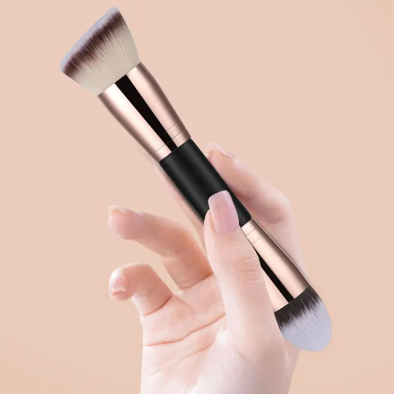 Double Ended Makeup Brush for Face and Concealer - Blending and Powder