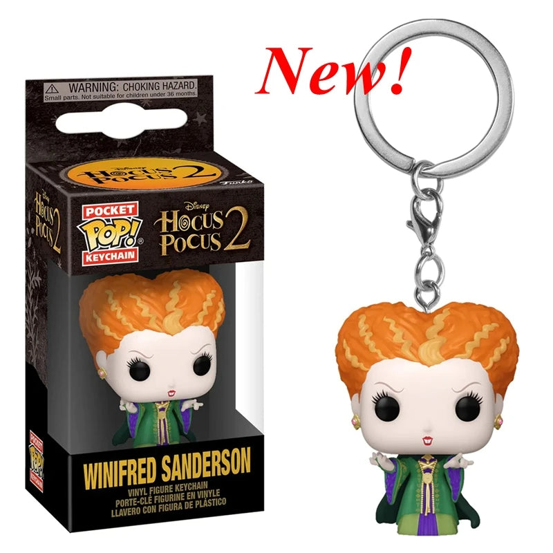 Action Figure Keychain Disney Mad Hatter Winifred Sanderson Set - Multiple Colors
