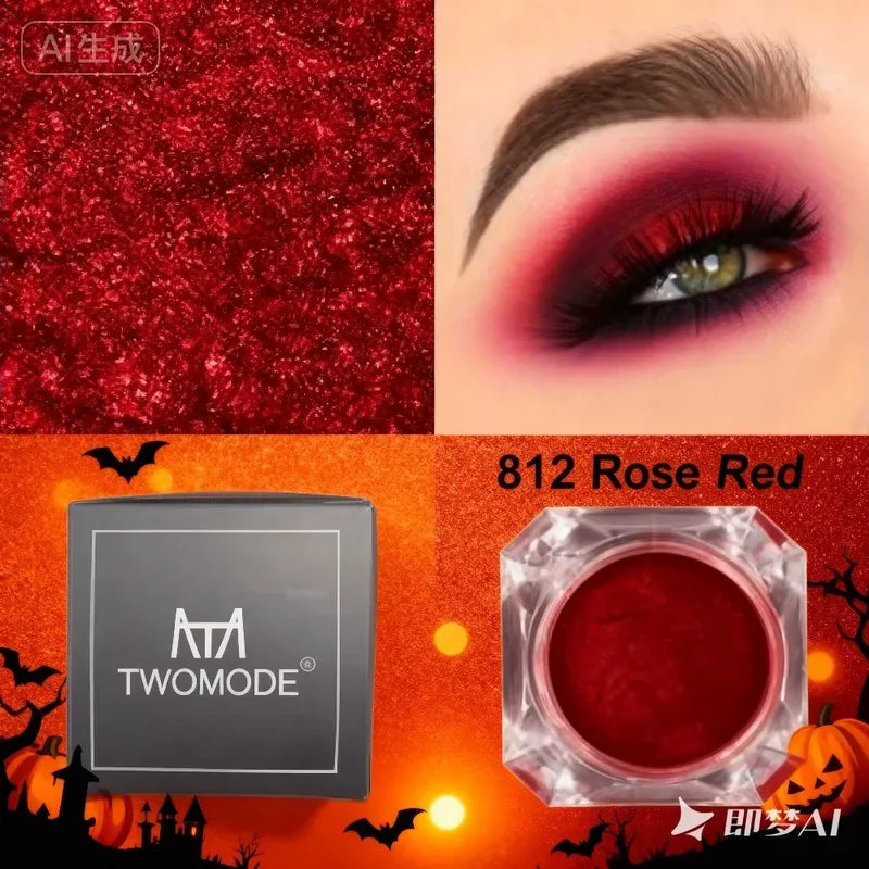 Red Eyeshadow Powder - High Pigmentation, Smudge-Proof, Easy Blend, Water-Resistant, 3g