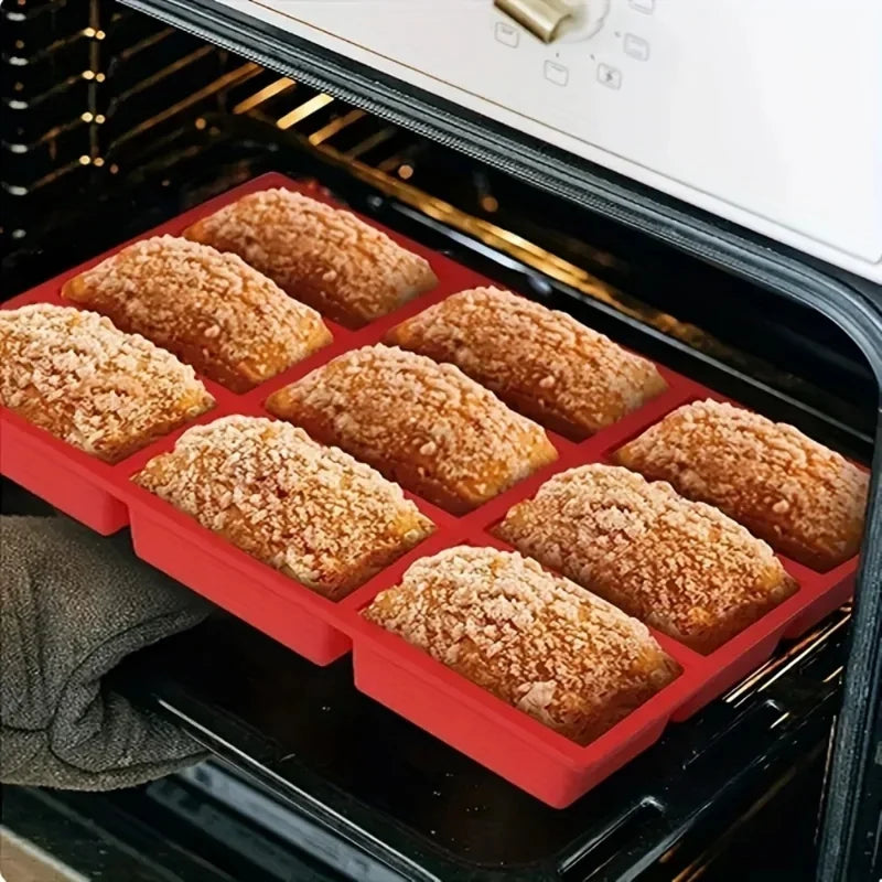 Silicone Mini Loaf Pan 9-Cavity Non-Stick Bread & Cake Mold
