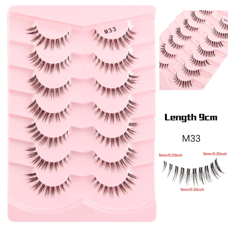 False Eyelash Set 3/5/7 Pairs Long Natural Mink Lashes for Daily Makeup