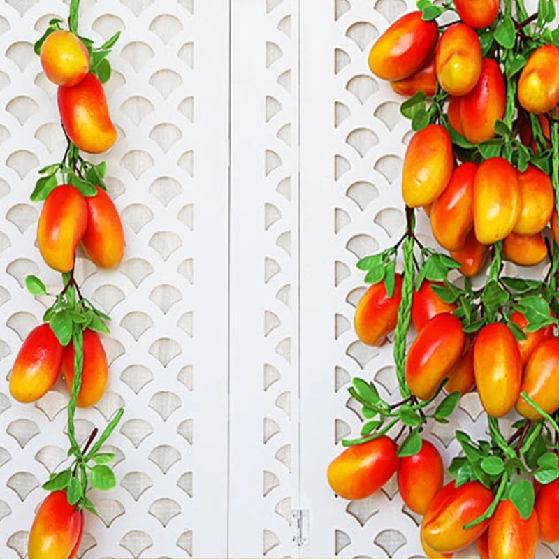Artificial Fruit and Vegetable Hanging Decor String for Home Kitchen Farm Wall Art