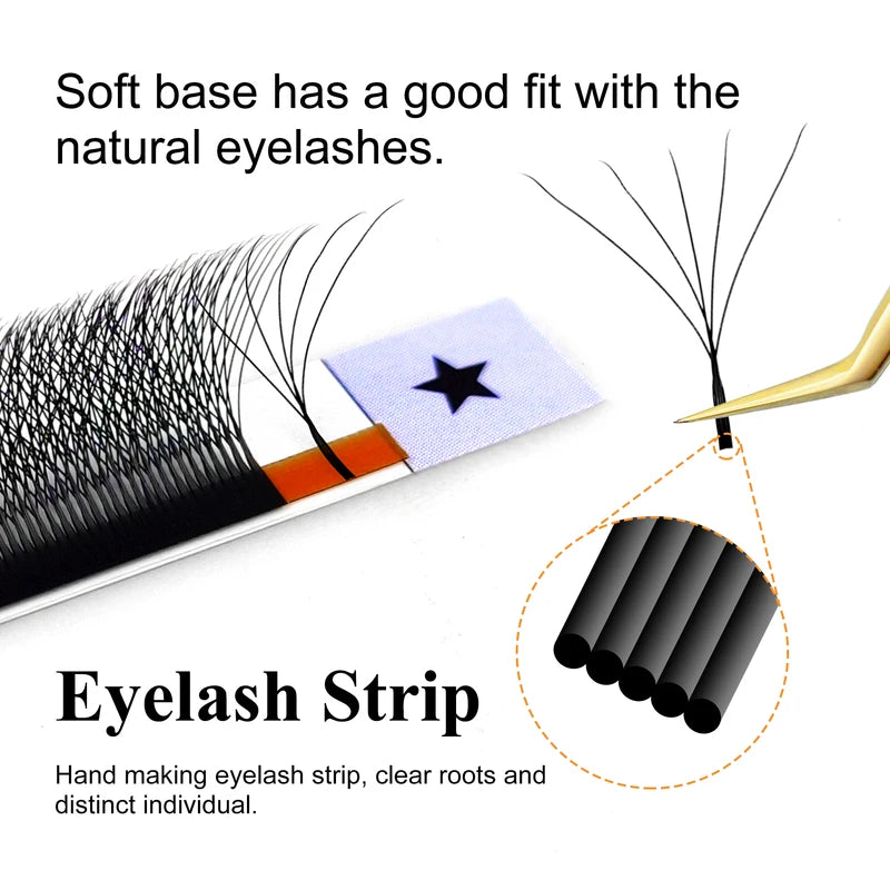 Volume Premade Eyelash Extensions - Y/YY/4D/5D/6D/7D/8D Fans, Flexible & Thick