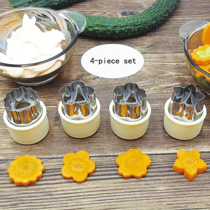 Stainless Steel Vegetable & Fruit Shaping Cutter Mold Set for Salad and Garnishes