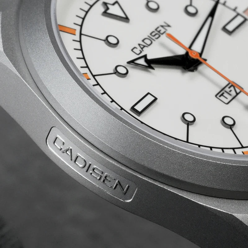 Titanium Automatic Mechanical Watch with Enamel Dial and Sapphire Crystal - MIYOTA 8215 Movement