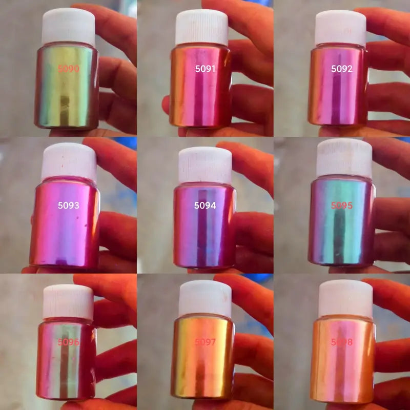 Chameleon Powder 20 Colors Shift Mica Pigment for Epoxy Resin & Cosmetics