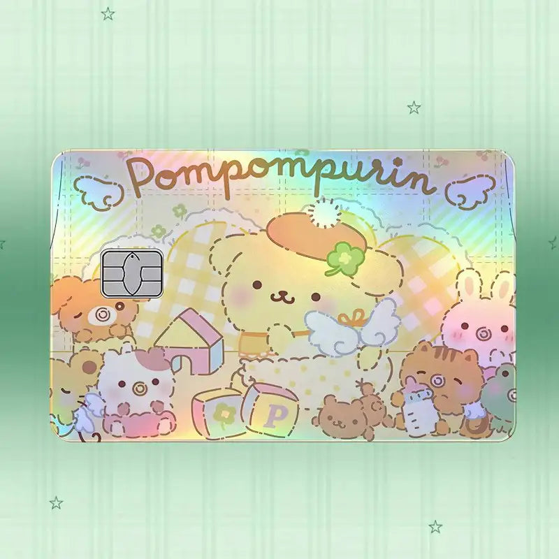 Holographic Laser Card Stickers Set Waterproof Scratch-Resistant for Credit & Debit Cards