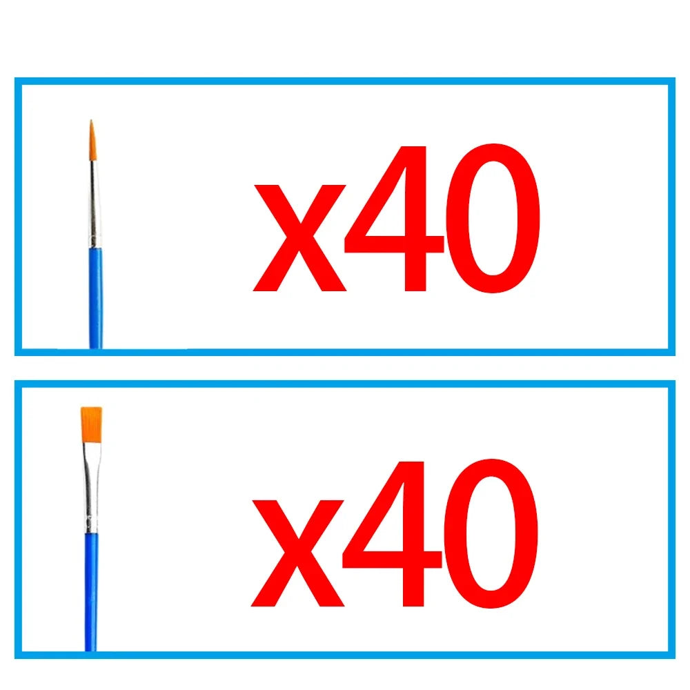 Kids Paint Brush Set for Acrylic Watercolor Oil Painting - 5-200pcs Craft Art Tools