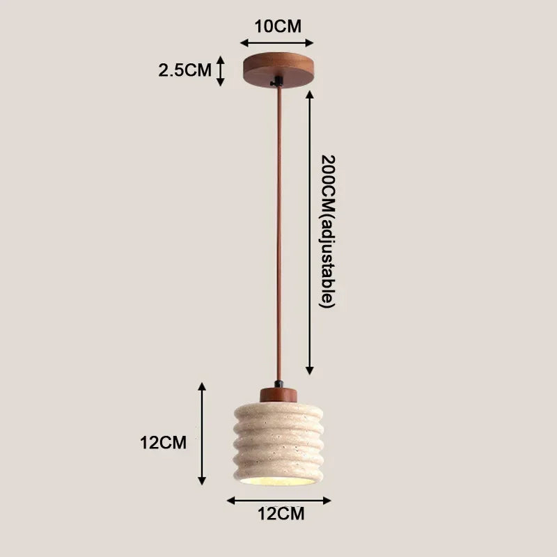 Modern LED Pendant Lights for Living Room & Bedroom - Vintage Travertine Chandelier